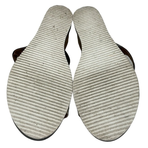 Crevo Sandals Women's 9 Snake Skin Grey Leather Ankle Strap Wedge Cow Hair - Picture 5 of 13